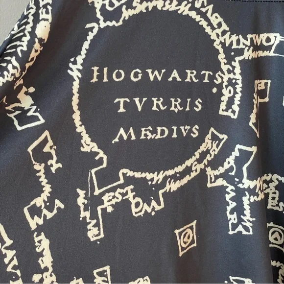 Harry Potter Women's Black Marauder's Map Fit & Flare Tank Dress Size Small - Picture 5 of 13